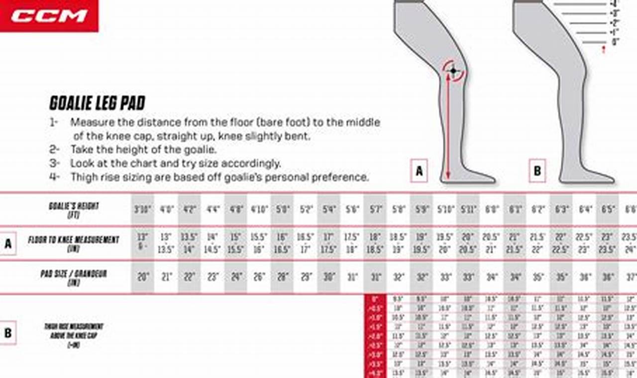 Goalie's Guide: Hockey Leg Pad Size Chart & Fit Tips Your Ultimate Source for Hockey Updates, Training Guides, and Equipment Recommendations Goalie's Guide: Hockey Leg Pad Size Chart & Fit Tips | Your Ultimate Source for Hockey Updates, Training Guides, and Equipment Recommendations