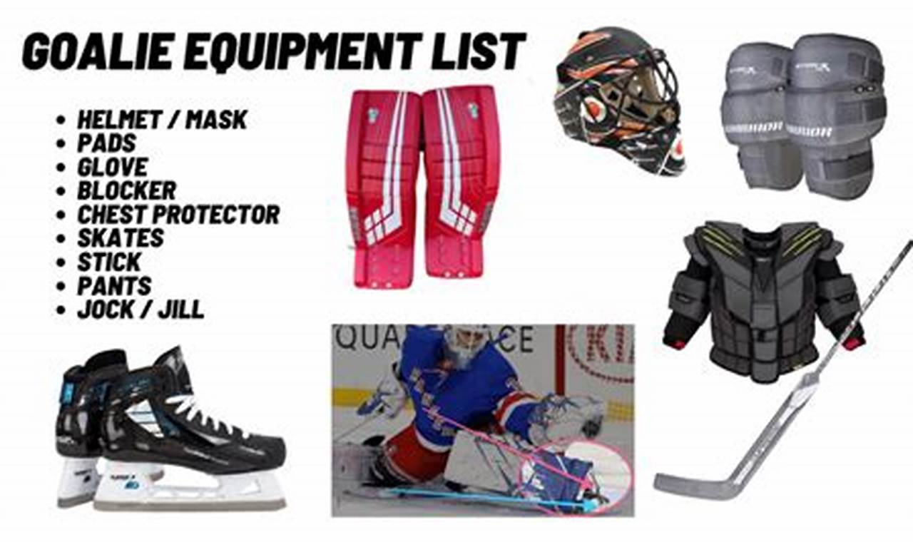 Goalie's Ice Hockey Equipment List: Gear Guide Your Ultimate Source for Hockey Updates, Training Guides, and Equipment Recommendations Goalie's Ice Hockey Equipment List: Gear Guide | Your Ultimate Source for Hockey Updates, Training Guides, and Equipment Recommendations