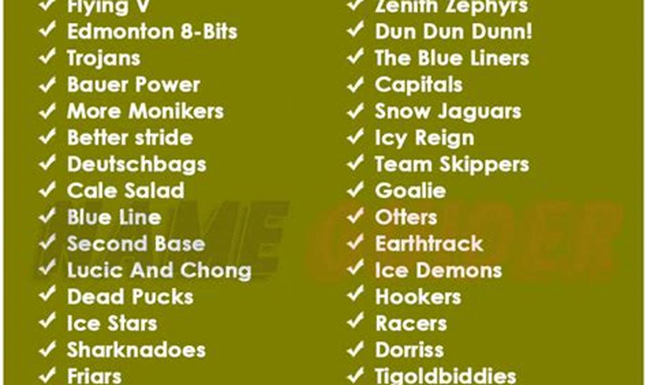 Best Hockey Team Name Ideas: Find Your Perfect Team Name | Your Ultimate Source for Hockey Updates, Training Guides, and Equipment Recommendations