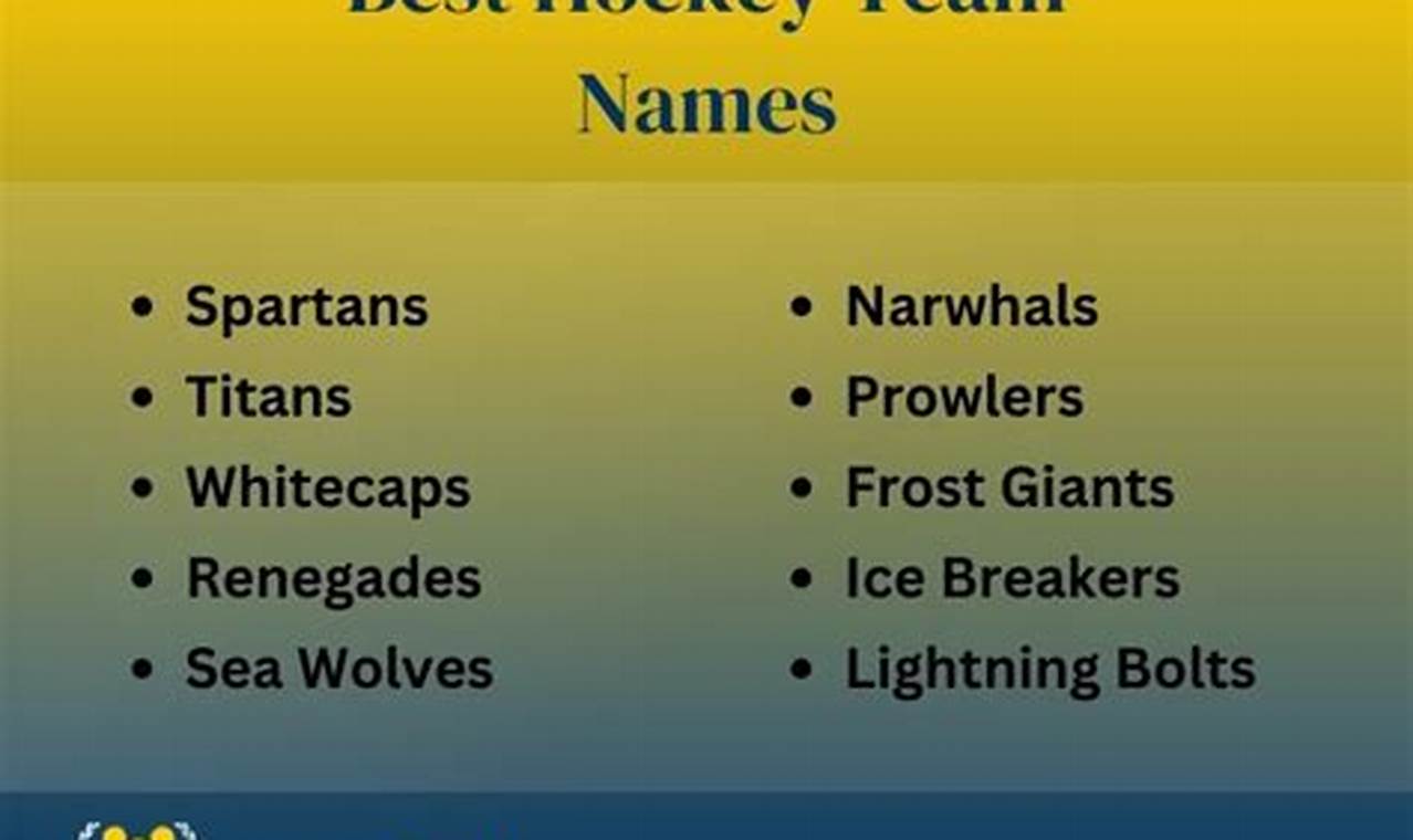 Top Great Hockey Team Names: & Beyond! Your Ultimate Source for Hockey Updates, Training Guides, and Equipment Recommendations Top Great Hockey Team Names: & Beyond! | Your Ultimate Source for Hockey Updates, Training Guides, and Equipment Recommendations