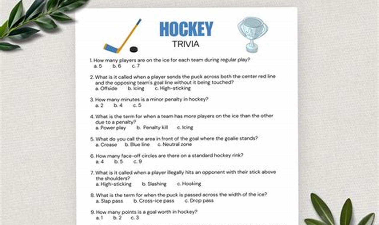 Test Your Puck IQ: Hockey Trivia Questions &amp; Answers | Your Ultimate Source for Hockey Updates, Training Guides, and Equipment Recommendations